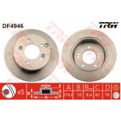 Тормозной диск TRW DF4946