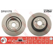 Тормозной диск TRW DF6117S