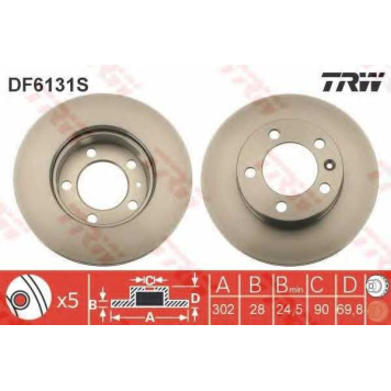 Тормозной диск TRW DF6131S