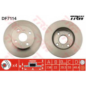 Тормозной диск TRW DF7114