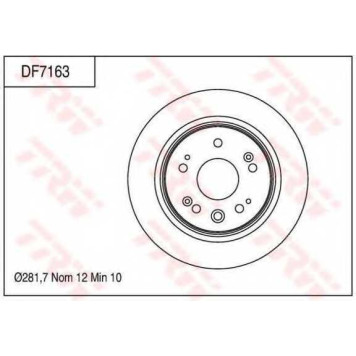 Тормозной диск TRW DF7163