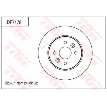 Тормозной диск TRW DF7178