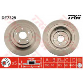 Тормозной диск TRW DF7329