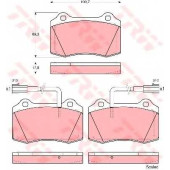 Колодки тормозные дисковые <b>TRW GDB1519</b>