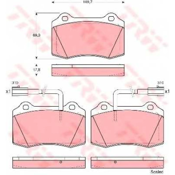 Колодки тормозные дисковые <b>TRW GDB1519</b>