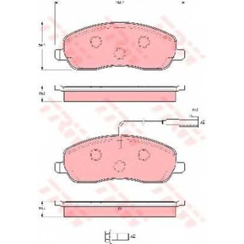 Колодки тормозные дисковые для LANCIA THESIS(841AX) <b>TRW GDB1627</b>