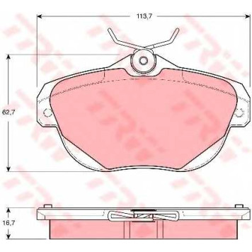 Колодки тормозные дисковые для CITROEN C6(TD#) <b>TRW GDB1664</b>
