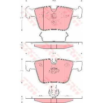 Колодки тормозные дисковые для MERCEDES M(W164), R(V251,W251), S(C216,W220,W221) <b>TRW GDB1675</b>