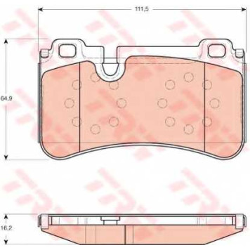 Колодки тормозные дисковые для MERCEDES C(C204,S204,W204), CLS(C219), E(S211,W211), SL(R129,R230) <b>TRW GDB1711</b>
