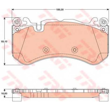 Колодки тормозные дисковые для MERCEDES C, CLK, CLS, E, M, S, SL, SLS AMG <b>TRW GDB1734</b>