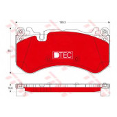 Колодки тормозные дисковые для MERCEDES C, CLK, CLS, E, M, S, SL, SLS AMG <b>TRW GDB1734DTE</b>