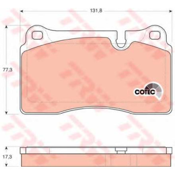 Колодки тормозные дисковые для LAND ROVER RANGE ROVER(LM,LS) <b>TRW GDB1743 / 24098</b>