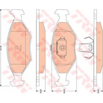 Колодки тормозные дисковые для FIAT PALIO(178BX,178DX), SIENA(172#,178#) <b>TRW GDB1751</b>