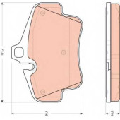 Колодки тормозные дисковые для PORSCHE 911(996,997), BOXSTER(981,987), CAYMAN(981,987) <b>TRW GDB1758</b>