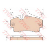 Колодки тормозные дисковые для PORSCHE BOXSTER(981,987), CAYMAN(981,987) <b>TRW GDB1961</b>