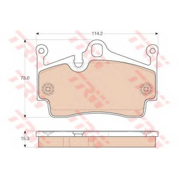 Колодки тормозные дисковые для PORSCHE BOXSTER(981,987), CAYMAN(981,987) <b>TRW GDB1961</b>