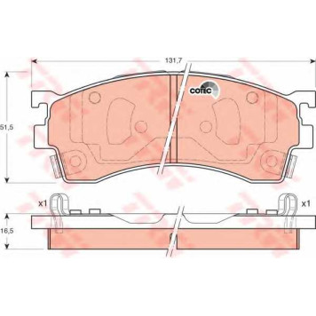 Колодки тормозные дисковые для MAZDA 323 F(BJ), 626(GF,GW), FAMILIA(BA,BJ) <b>TRW GDB3192</b>