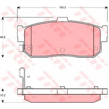 Колодки тормозные дисковые для NISSAN CEFIRO(J31), MAXIMA QX(A33), MAXIMA(A32) <b>TRW GDB3274</b>