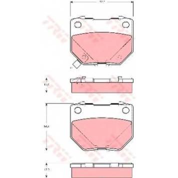 Колодки тормозные дисковые для SUBARU IMPREZA(GD,GG) <b>TRW GDB3308</b>