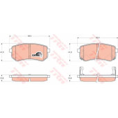 Колодки тормозные дисковые для HYUNDAI i10(PA) / KIA PICANTO(BA) <b>TRW GDB3370</b>
