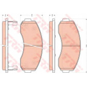 Колодки тормозные дисковые для KIA K2500(SD), K2700(K62W,SD), K2900 <b>TRW GDB3434</b>