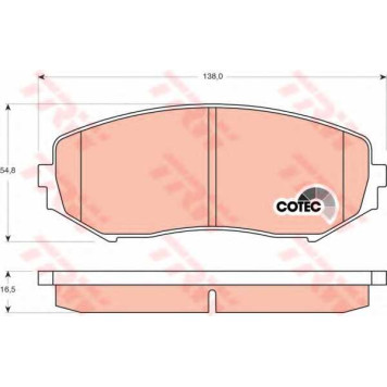 Колодки тормозные дисковые для SUZUKI GRAND VITARA(JT) <b>TRW GDB3443</b>