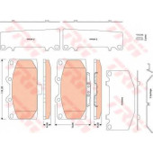 Колодки тормозные дисковые для SUBARU IMPREZA(GD,GG) <b>TRW GDB3470</b>
