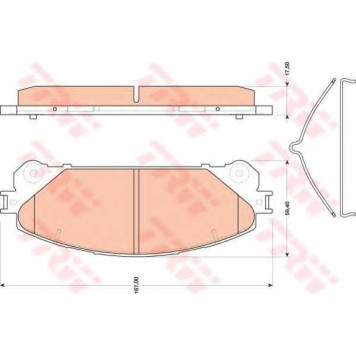 Колодки тормозные дисковые для LEXUS NX, RX / TOYOTA KLUGER, RAV 4, SIENNA <b>TRW GDB3484</b>