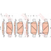 Колодки тормозные дисковые для INFINITI EX, FX, G <b>TRW GDB3503</b>