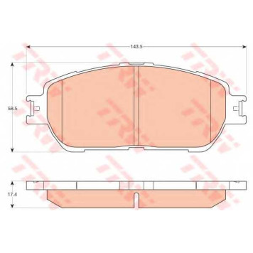 Колодки тормозные дисковые для TOYOTA CAMRY(#XV3#,ACV3#,MCV3#) <b>TRW GDB3612</b>