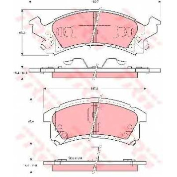 Колодки тормозные дисковые для CHEVROLET BERETTA(1#37), CAVALIER, CORSICA(1#69) <b>TRW GDB4002</b>