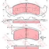 Колодки тормозные дисковые для CHEVROLET CAMARO, LUMINA APV <b>TRW GDB4054</b>