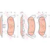 Колодки тормозные дисковые для JEEP CHEROKEE(KJ), WRANGLER(TJ) <b>TRW GDB4139</b>
