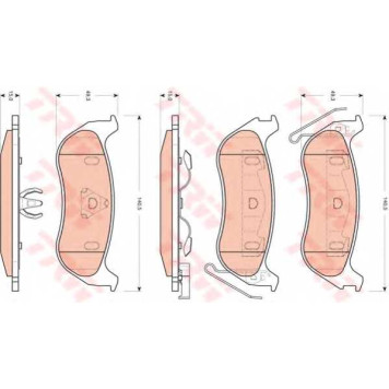 Колодки тормозные дисковые для JEEP CHEROKEE(KJ), WRANGLER(TJ) <b>TRW GDB4139</b>