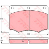 Колодки тормозные дисковые для FORD CONSUL(GGNL), GRANADA(GGCL, GGFL, GGNL, GGTL, GNU, GU), P 100 <b>TRW GDB674 / 20578</b>