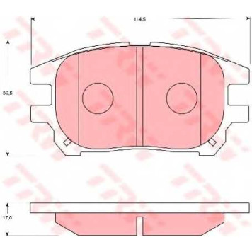 Колодки тормозные дисковые для TOYOTA HARRIER(ACU1#,MCU1#,SXU1#) <b>TRW GDB7684</b>