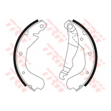 Комплект тормозных колодок для OPEL ASCONA, KADETT, VECTRA <b>TRW GS6212</b>-1