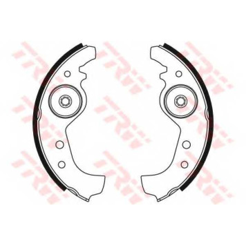 Комплект тормозных колодок для FIAT 126, 127, 128, 133, 147, 850, 900 T/E, CINQUECENTO, DUNA, ELBA, FIORINO, PANDA, PENNY, REGATA, RITMO, SEICENTO, UNO / LANCIA A 112, DELTA, PRISMA, Y10 <b>TRW GS8160</b>-1
