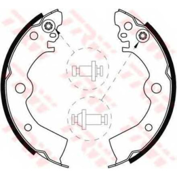 Комплект тормозных колодок для NISSAN 100 NX(B13), ALMERA(N15), PULSAR(N14,N15), SUNNY(N13,N14) <b>TRW GS8556</b>