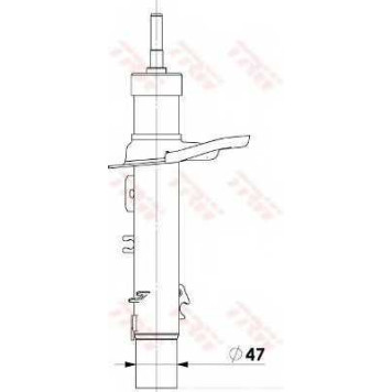 Амортизатор передний для PEUGEOT 207(WA#,WC#) <b>TRW JGM1019T</b>-1