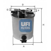Фильтр топливный UFI 24.025.01