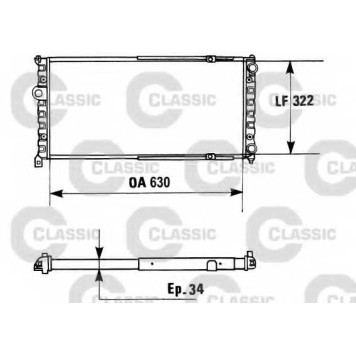 Радиатор охлаждения двигателя VALEO TA823 / 230945