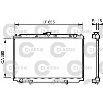 Радиатор охлаждения двигателя VALEO 232528