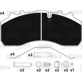 Колодки тормозные дисковые для MAN TGA, TGM, TGS, TGX / MERCEDES ACTROS MP4, ACTROS, ATEGO, AXOR <b>VALEO 882200 / 29087</b>