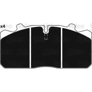 Колодки тормозные дисковые для MAN L 2000, M 2000 L, M 2000 M <b>VALEO 882230 / 29088</b>