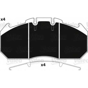 Колодки тормозные дисковые для MAN TGA <b>VALEO 882226 / 29131</b>