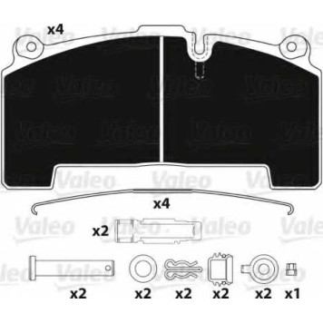Колодки тормозные дисковые <b>VALEO 882209 / 29171</b>