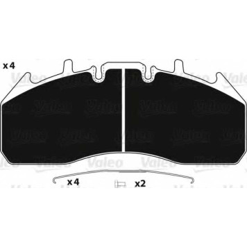 Колодки тормозные дисковые для VOLVO FE, FH 16, FH, FM <b>VALEO 882246 / 29174</b>