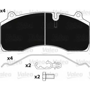 Колодки тормозные дисковые для VOLVO FL <b>VALEO 882249 / 29181</b>