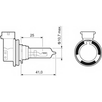 Лампа накаливания H9 12В 65Вт VALEO ESSENTIAL 032011-1